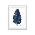 Picture of Blue Tropical Leaf II _GroupedProduct_Rectangle_Portrait_Framed_Matted_