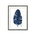 Picture of Blue Tropical Leaf II _GroupedProduct_Rectangle_Portrait_Framed_Matted_