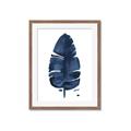 Picture of Blue Tropical Leaf II _GroupedProduct_Rectangle_Portrait_Framed_Matted_