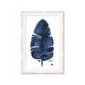 Picture of Blue Tropical Leaf II _GroupedProduct_Rectangle_Portrait_Framed_Matted_