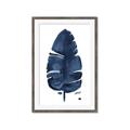 Picture of Blue Tropical Leaf II _GroupedProduct_Rectangle_Portrait_Framed_Matted_