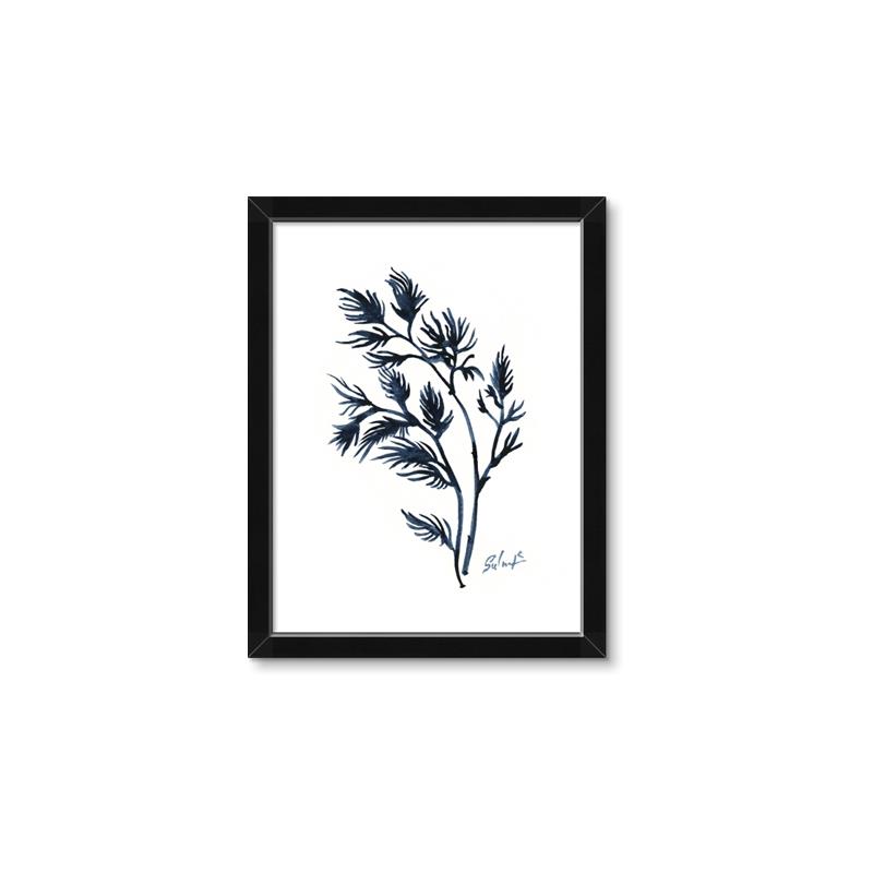Picture of Blue Leaves IV _GroupedProduct_Rectangle_Portrait_Framed_Matted_