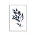 Picture of Blue Leaves IV _GroupedProduct_Rectangle_Portrait_Framed_Matted_
