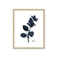 Picture of Blue Leaves V _GroupedProduct_Rectangle_Portrait_Framed_Matted_