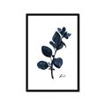 Picture of Blue Leaves V _GroupedProduct_Rectangle_Portrait_Framed_Matted_