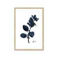 Picture of Blue Leaves V _GroupedProduct_Rectangle_Portrait_Framed_Matted_