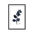Picture of Blue Leaves V _GroupedProduct_Rectangle_Portrait_Framed_Matted_