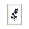 Picture of Blue Leaves V _GroupedProduct_Rectangle_Portrait_Framed_Matted_
