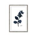 Picture of Blue Leaves V _GroupedProduct_Rectangle_Portrait_Framed_Matted_