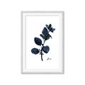 Picture of Blue Leaves V _GroupedProduct_Rectangle_Portrait_Framed_Matted_