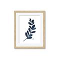 Picture of Blue Leaves VI _GroupedProduct_Rectangle_Portrait_Framed_Matted_