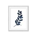 Picture of Blue Leaves VI _GroupedProduct_Rectangle_Portrait_Framed_Matted_