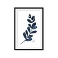 Picture of Blue Leaves VI _GroupedProduct_Rectangle_Portrait_Framed_Matted_