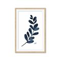 Picture of Blue Leaves VI _GroupedProduct_Rectangle_Portrait_Framed_Matted_