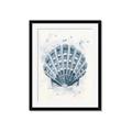 Picture of Blue Seashell _GroupedProduct_Rectangle_Portrait_Framed_Matted_