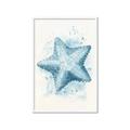 Picture of Teal Starfish _GroupedProduct_Rectangle_Portrait_Framed_Matted_