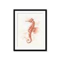 Picture of Coral Seahorse _GroupedProduct_Rectangle_Portrait_Framed_Matted_