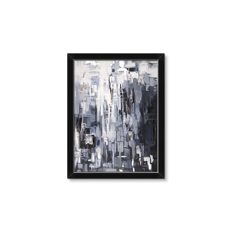 Picture of Abstract With Silver Foil _GroupedProduct_Rectangle_Portrait_Framed_Matted_