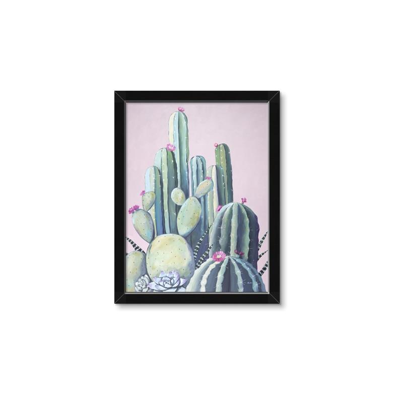 Picture of Pink Cactus _GroupedProduct_Rectangle_Portrait_Framed_Matted_