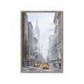 Picture of Yellow Taxi In New York _GroupedProduct_Rectangle_Portrait_Framed_Matted_