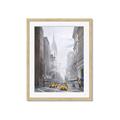 Picture of Yellow Taxi In New York _GroupedProduct_Rectangle_Portrait_Framed_Matted_