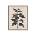 Picture of Black Linen Leaves II _GroupedProduct_Rectangle_Portrait_Framed_Matted_