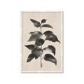 Picture of Black Linen Leaves II _GroupedProduct_Rectangle_Portrait_Framed_Matted_