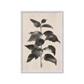 Picture of Black Linen Leaves II _GroupedProduct_Rectangle_Portrait_Framed_Matted_