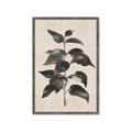 Picture of Black Linen Leaves II _GroupedProduct_Rectangle_Portrait_Framed_Matted_