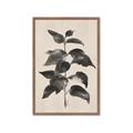 Picture of Black Linen Leaves II _GroupedProduct_Rectangle_Portrait_Framed_Matted_