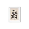 Picture of Black Linen Leaves II _GroupedProduct_Rectangle_Portrait_Framed_Matted_