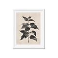 Picture of Black Linen Leaves II _GroupedProduct_Rectangle_Portrait_Framed_Matted_