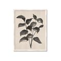Picture of Black Linen Leaves IV _GroupedProduct_Rectangle_Portrait_Framed_Matted_