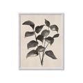 Picture of Black Linen Leaves IV _GroupedProduct_Rectangle_Portrait_Framed_Matted_
