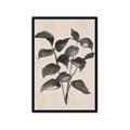 Picture of Black Linen Leaves IV _GroupedProduct_Rectangle_Portrait_Framed_Matted_