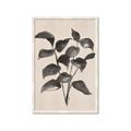 Picture of Black Linen Leaves IV _GroupedProduct_Rectangle_Portrait_Framed_Matted_