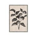 Picture of Black Linen Leaves IV _GroupedProduct_Rectangle_Portrait_Framed_Matted_
