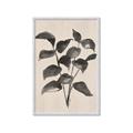 Picture of Black Linen Leaves IV _GroupedProduct_Rectangle_Portrait_Framed_Matted_
