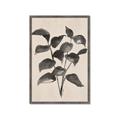 Picture of Black Linen Leaves IV _GroupedProduct_Rectangle_Portrait_Framed_Matted_