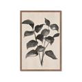 Picture of Black Linen Leaves IV _GroupedProduct_Rectangle_Portrait_Framed_Matted_