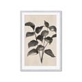 Picture of Black Linen Leaves IV _GroupedProduct_Rectangle_Portrait_Framed_Matted_