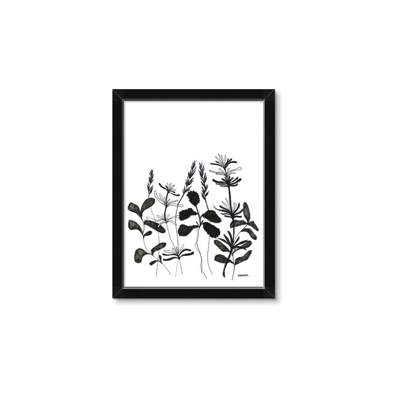 Picture of Silhouette Leaves I  _GroupedProduct_Rectangle_Portrait_Framed_Matted_