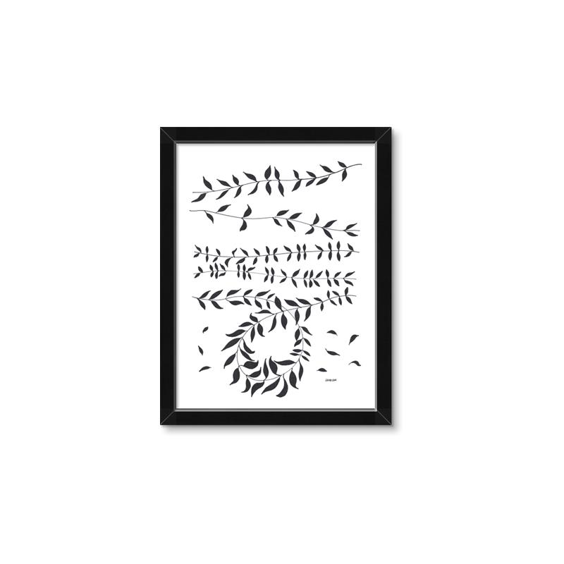 Picture of Silhouette Leaves III _GroupedProduct_Rectangle_Portrait_Framed_Matted_