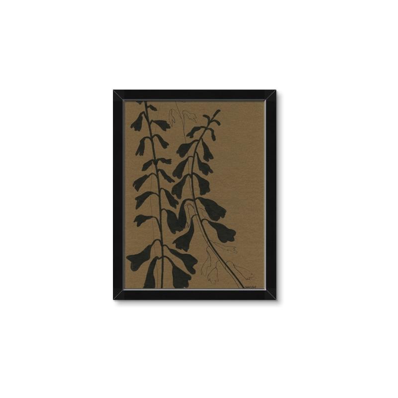 Picture of  Silhouette Bell Flowers _GroupedProduct_Rectangle_Portrait_Framed_Matted_