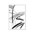 Picture of Black & Silver Lines _GroupedProduct_Rectangle_Portrait_Framed_Matted_