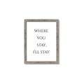 Picture of Where You Stay - I'll Stay II  _GroupedProduct_Rectangle_Portrait_Framed_Matted_