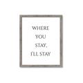Picture of Where You Stay - I'll Stay II  _GroupedProduct_Rectangle_Portrait_Framed_Matted_