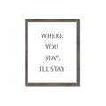 Picture of Where You Stay - I'll Stay II  _GroupedProduct_Rectangle_Portrait_Framed_Matted_
