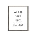 Picture of Where You Stay - I'll Stay II  _GroupedProduct_Rectangle_Portrait_Framed_Matted_