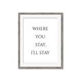 Picture of Where You Stay - I'll Stay II  _GroupedProduct_Rectangle_Portrait_Framed_Matted_